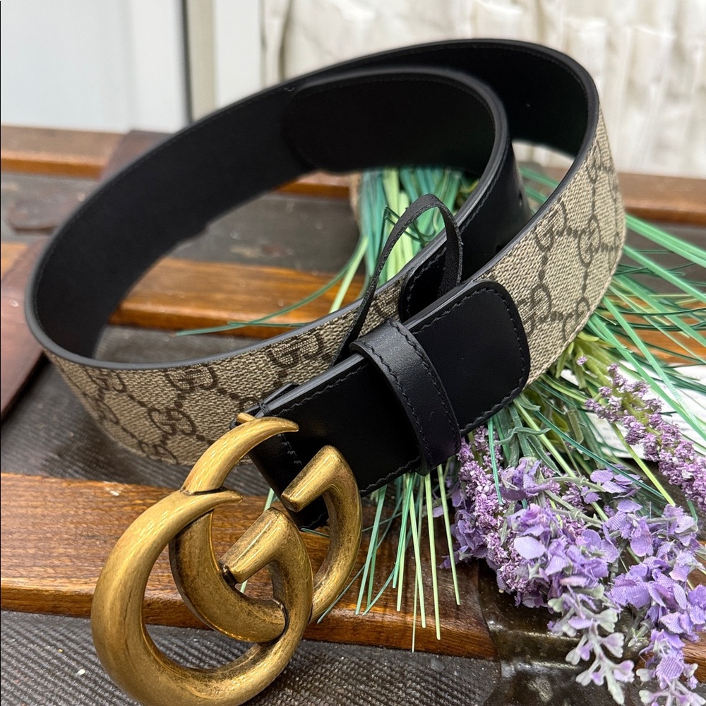 Gucci Black Marmont GG buckle  Women's Belt NWOT